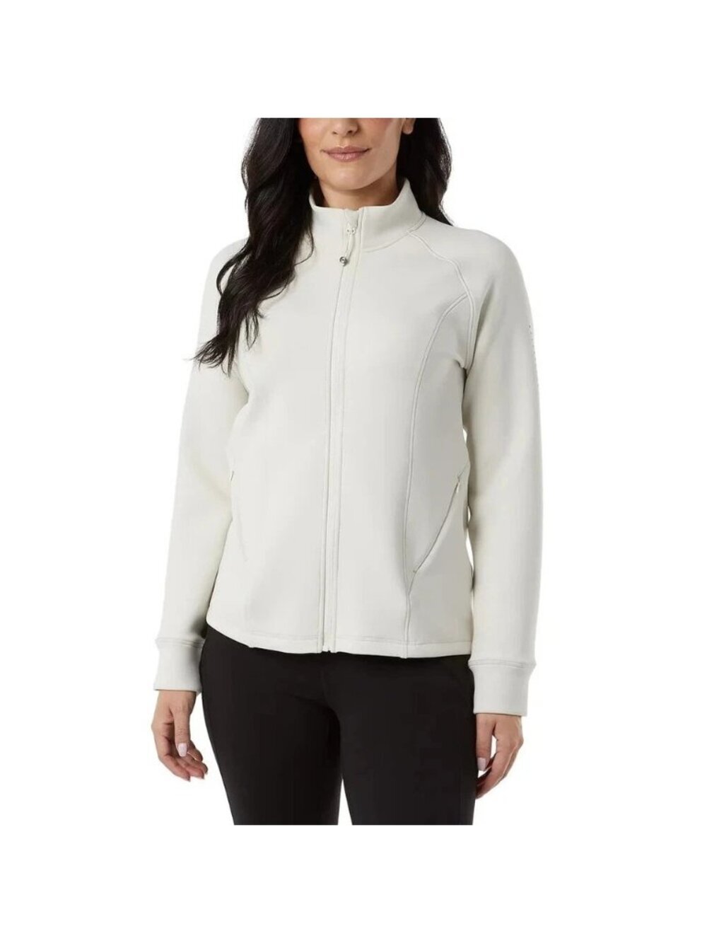 NWT 32 Degrees Heat Women's L Beige Scuba Active Jacket Full-Zip Lightweight